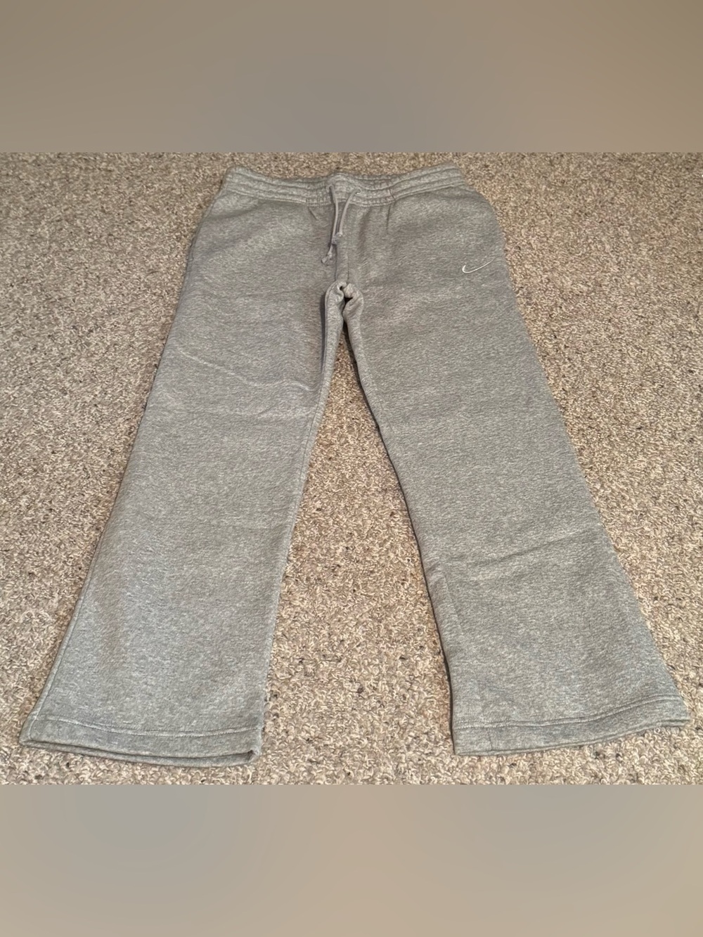 Nike Women’s High Waisted Wide Leg Grey Sweatpants